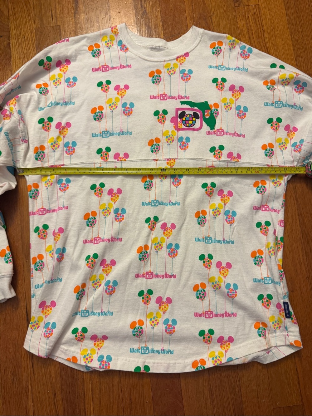Walt Disney World White Multicolor Mickey Balloon Spirit Jersey - Picture 7 of 10